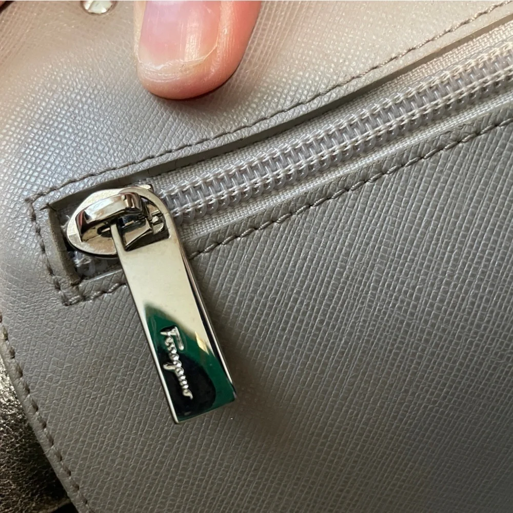 Salvatore Ferragamo gold Leather bag